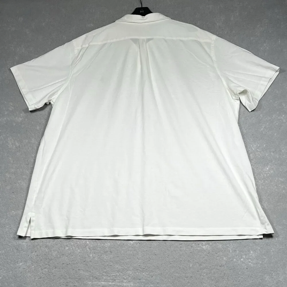 Ralph Lauren Knit Oxford Polo Shirt Men 4XLT Tall White Short Sleeve Cotton